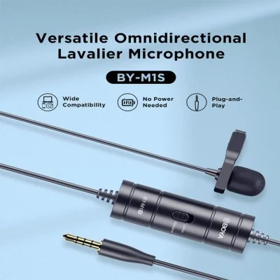 BOYA OMNI Directional Lavalier Microphone - Black